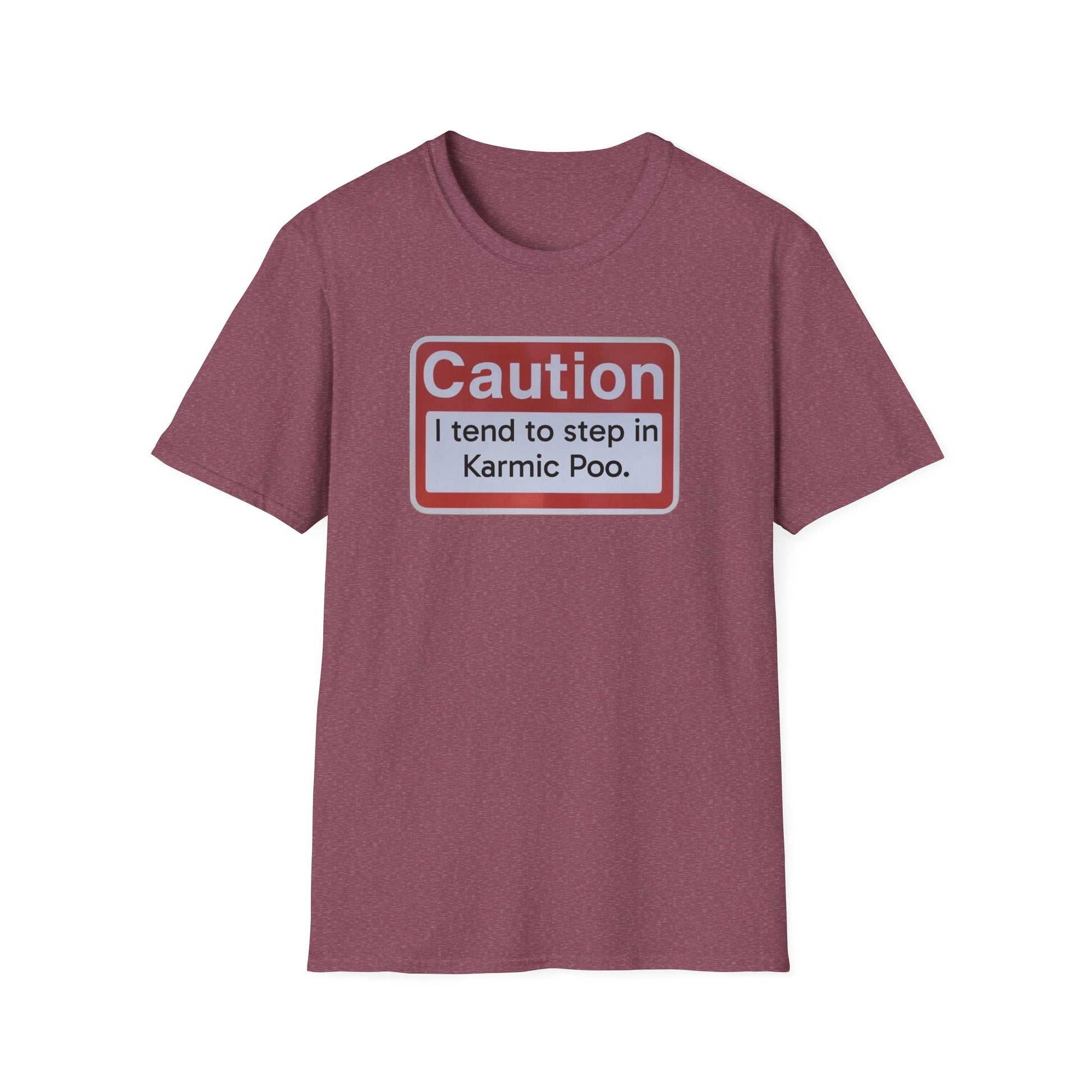 Caution, Karmic Poo, Unisex Softstyle T-Shirt - Psychonaut Swag