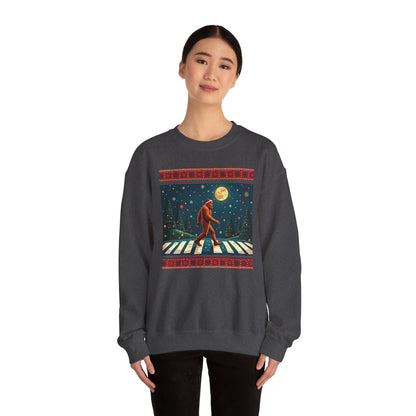 Bigfoot Holiday Sweatshirt — Sasquatch Crossing Winter Christmas Crewneck