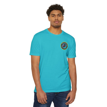 Sports Massage, Retro Camper Badge T-Shirt — Vintage RV Travel Logo Tee