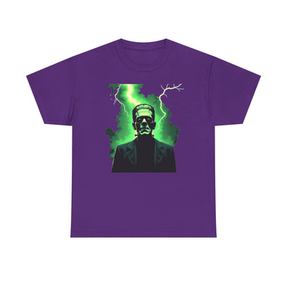 O.G. Frankenstein Lightning Tee – Neon Green Monster Graphic T-Shirt