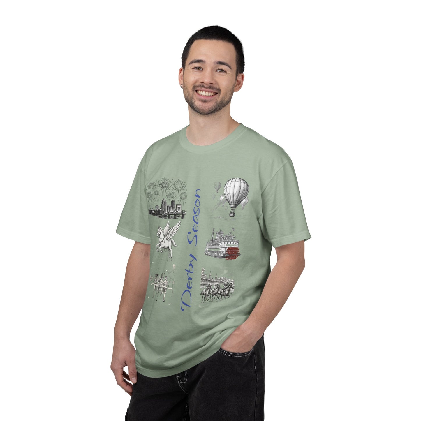 Derby Season T-Shirt — Horse Racing & Balloon Glow Festival Tee
