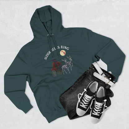 Sleigh Bells Ring Hoodie — Vintage Reindeer Christmas Pullover