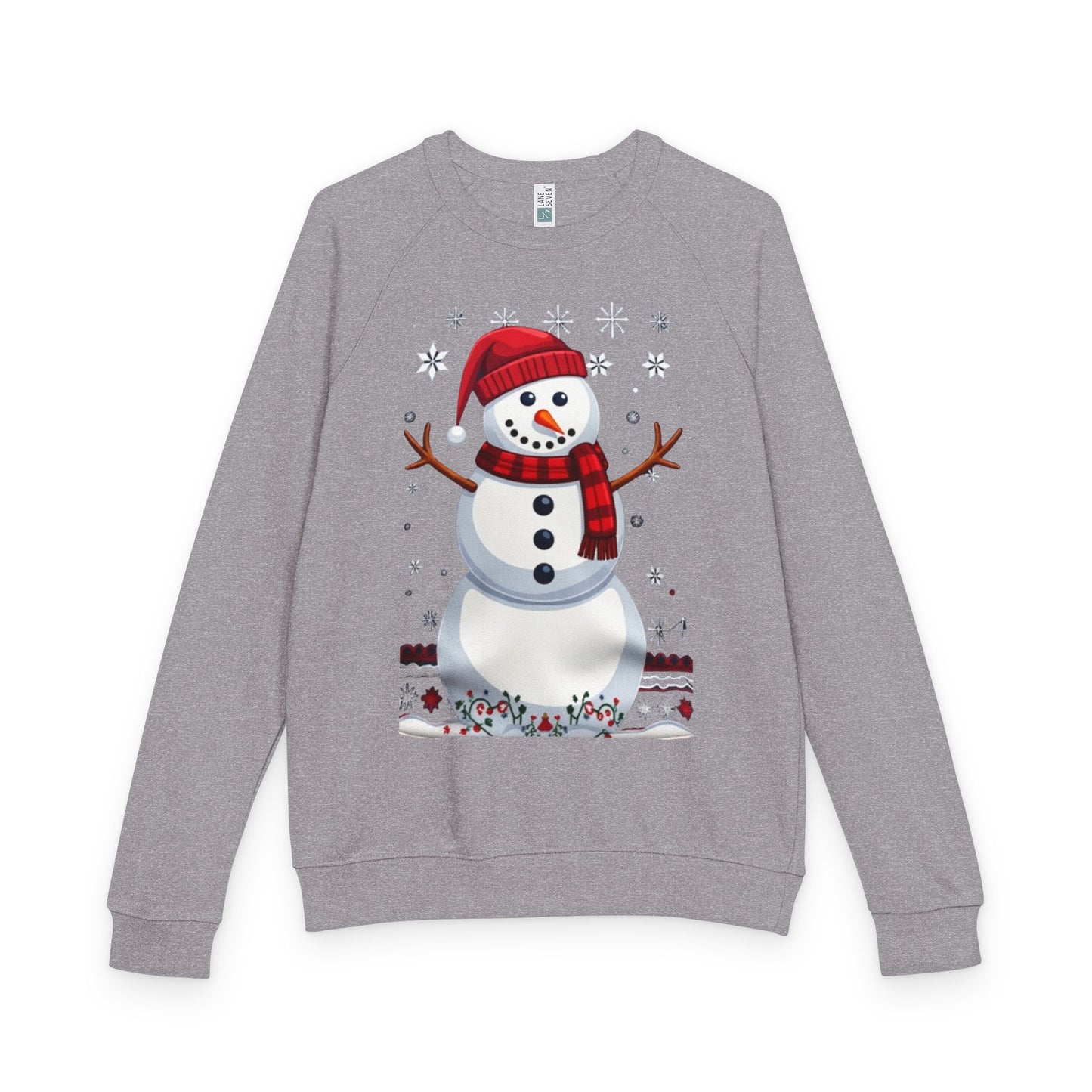 Snowman Holiday Crewneck — Snowy Season Raglan Sweatshirt