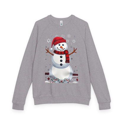 Snowman Holiday Crewneck — Snowy Season Raglan Sweatshirt