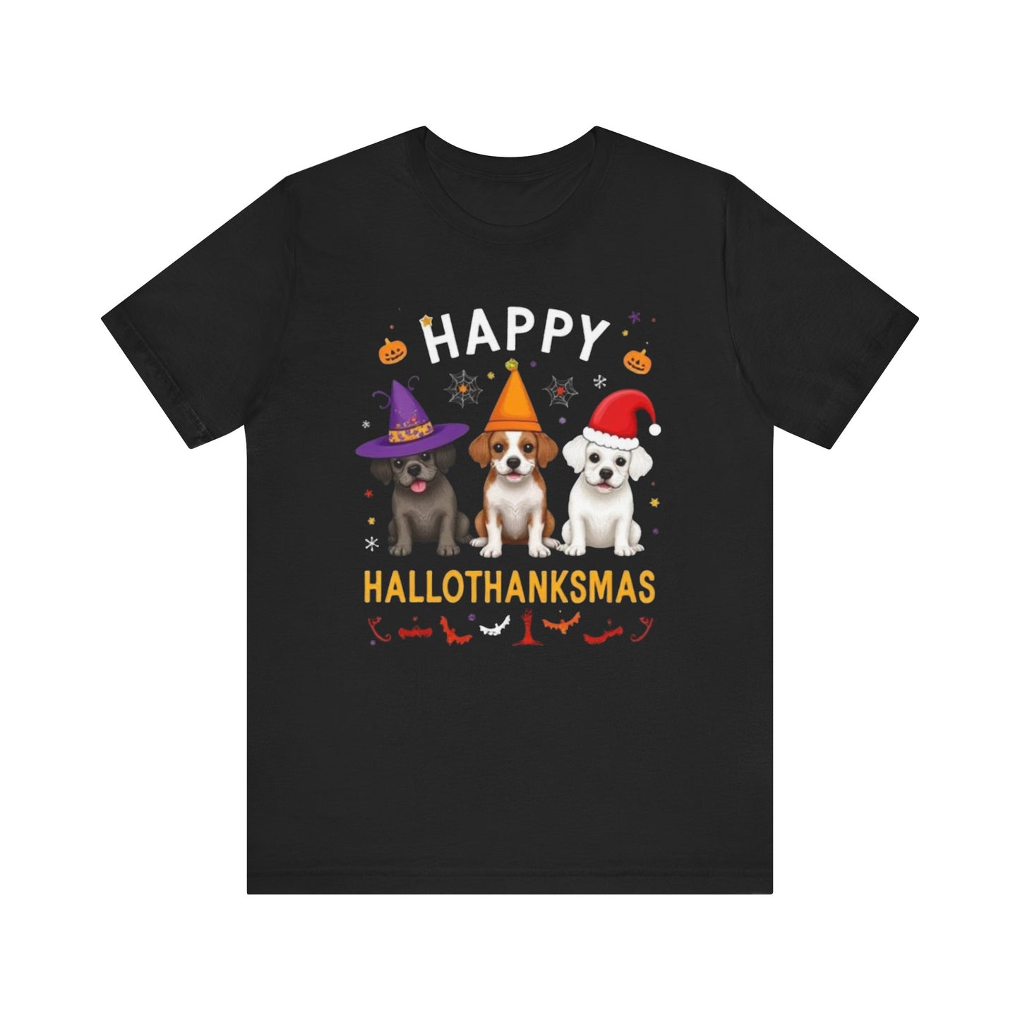 Holiday Trifecta tee, Funny Halloween T-Shirt for Parties, Unisex Short Sleeve Tee, Spooky Holiday Apparel, Gift for Halloween Lovers