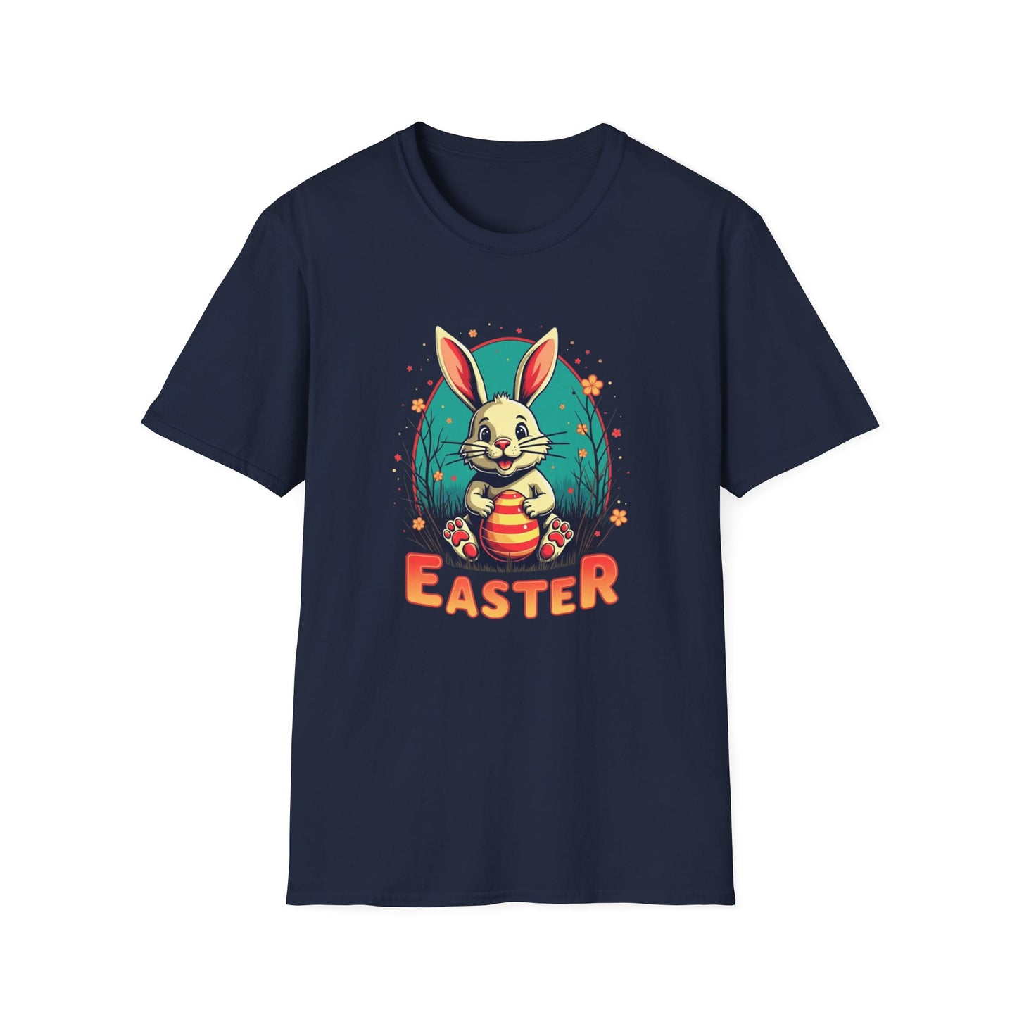 Easter Bunny Graphic T-Shirt – Cute Bunny Holding Easter Egg
