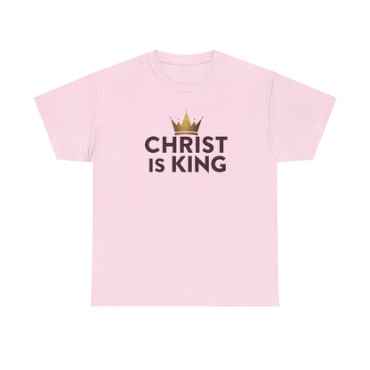 Christ Is King T-Shirt — Christian Faith Tee with Crown Graphic