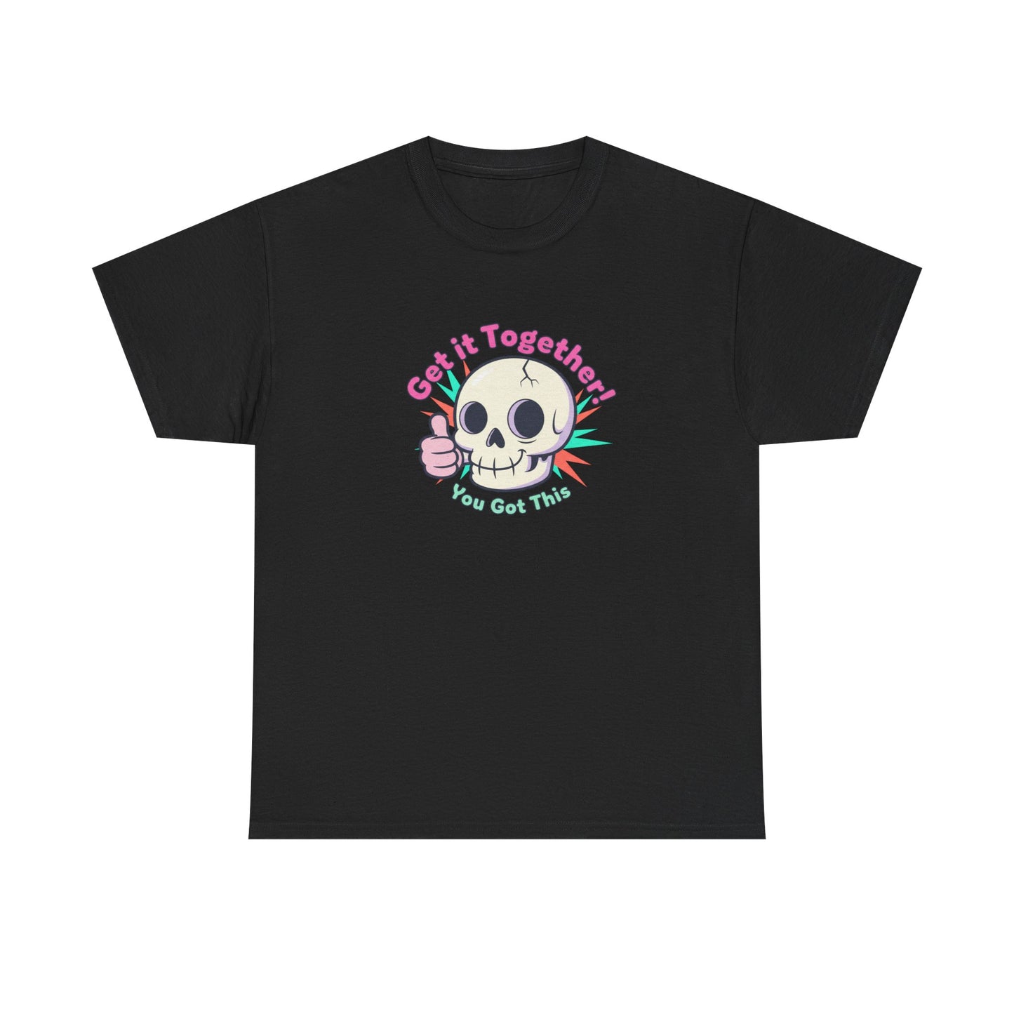 Get It Together Skull Tee — Cute Thumbs Up Motivational Graphic T-Shirt