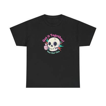 Get It Together Skull Tee — Cute Thumbs Up Motivational Graphic T-Shirt