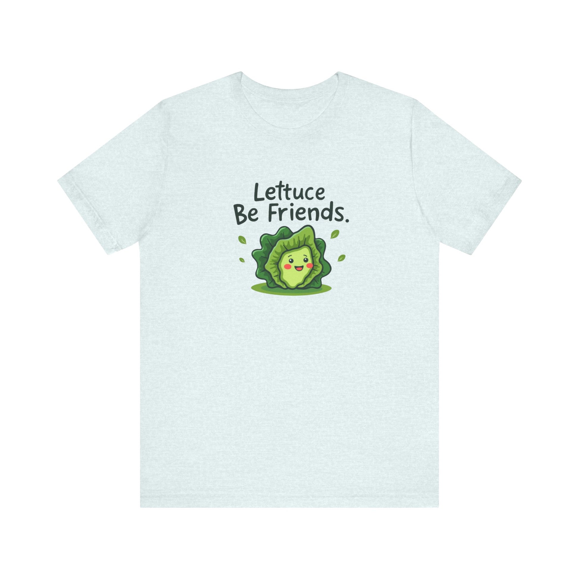 Lettuce Be Friends, Unisex Tee, Casual Wear, Gift for Vegetarians, Summer T-Shirt, Eco-Friendly Apparel - Psychonaut Swag