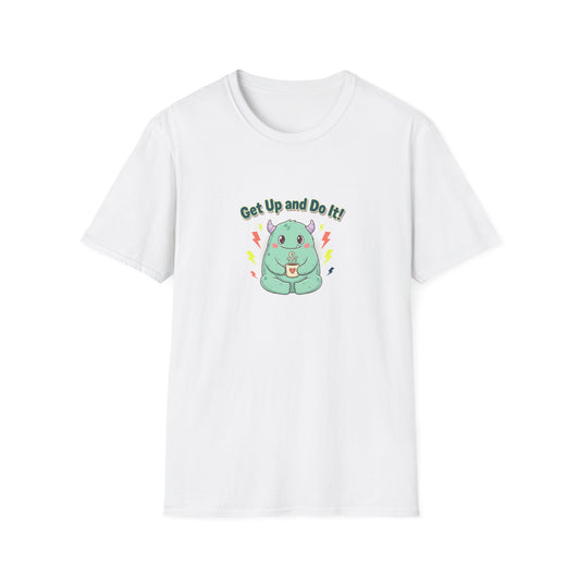 Motivational Cute Sloth Tee — "Get Up and Do It!" Graphic T‑Shirt
