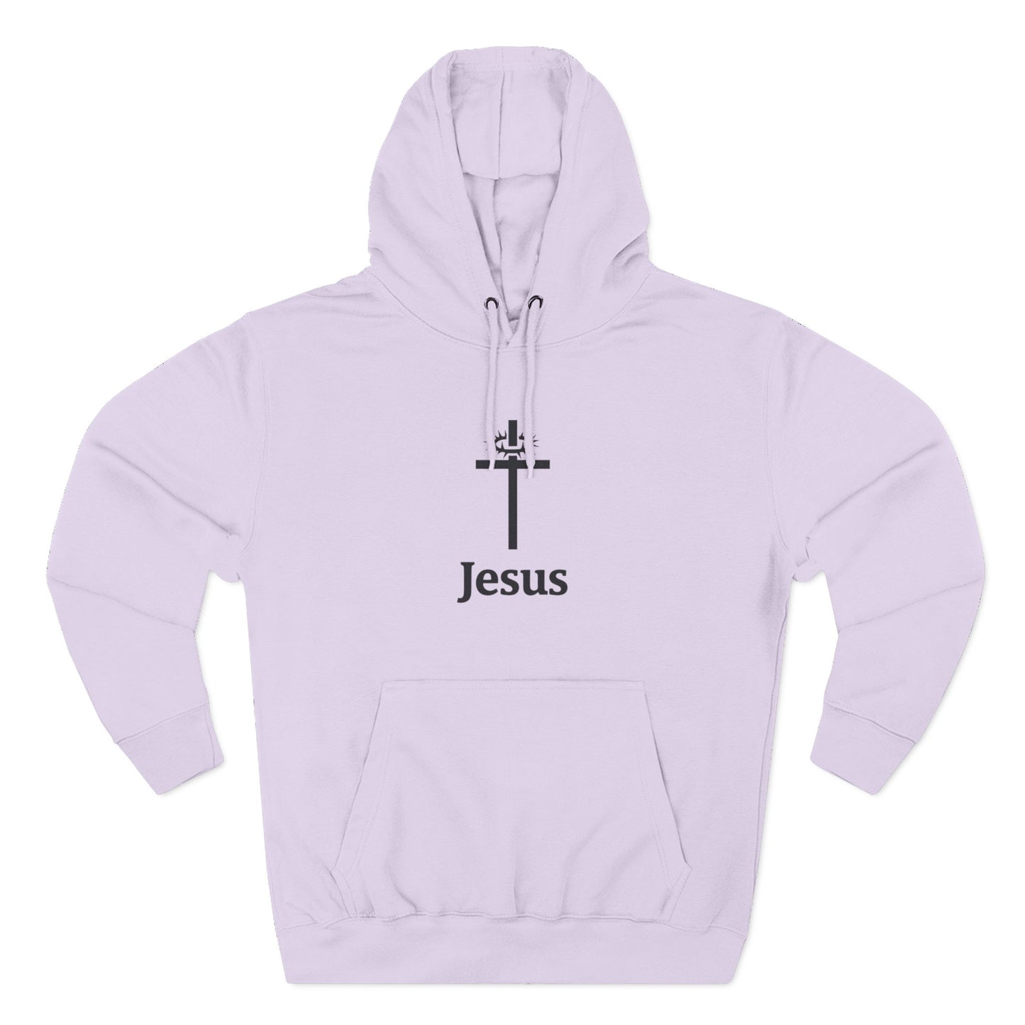 Jesus Cross Minimalist Hoodie — Faith Graphic Fleece Pullover