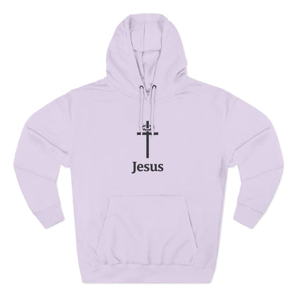 Jesus Cross Minimalist Hoodie — Faith Graphic Fleece Pullover