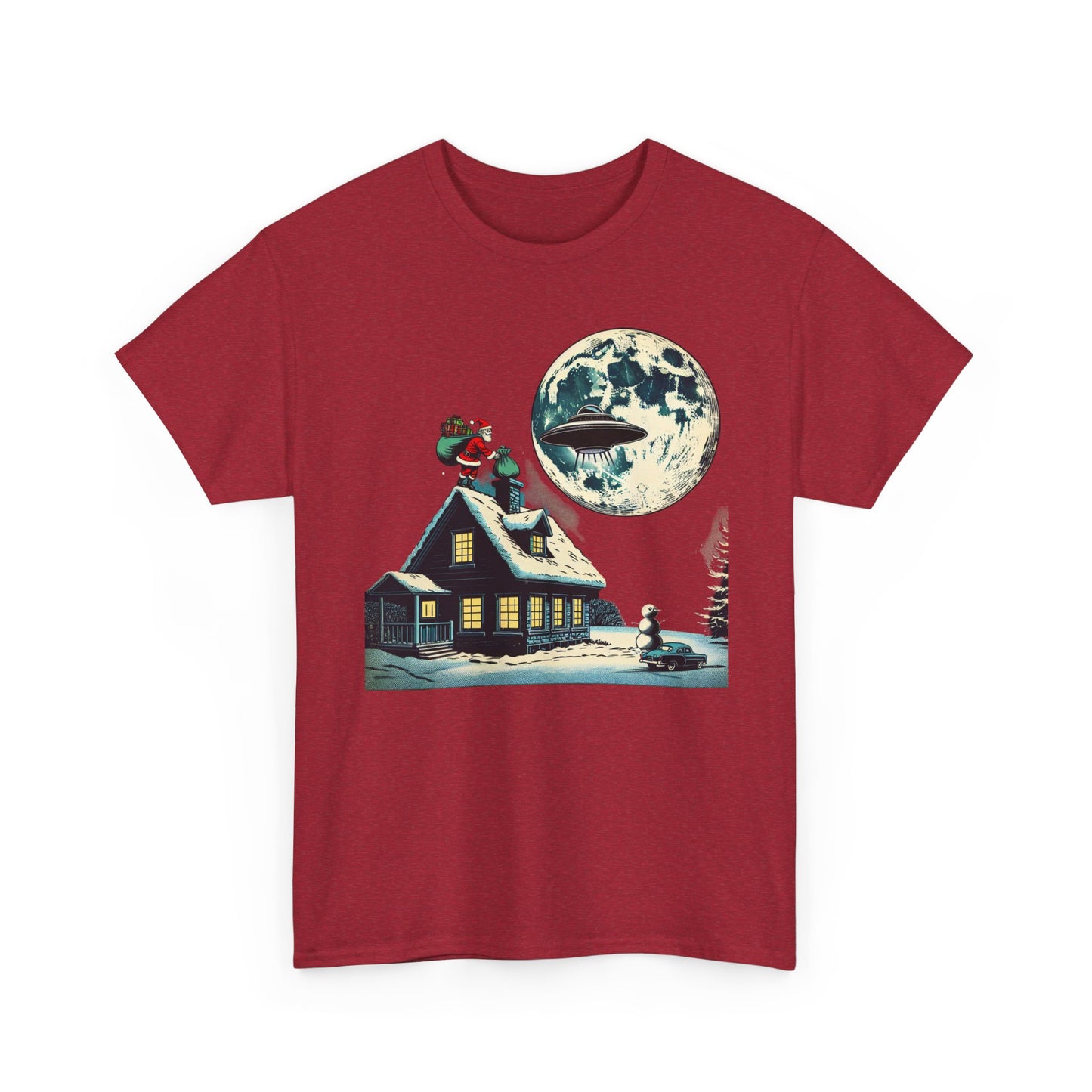 Christmas Santa UFO, Unisex Tee