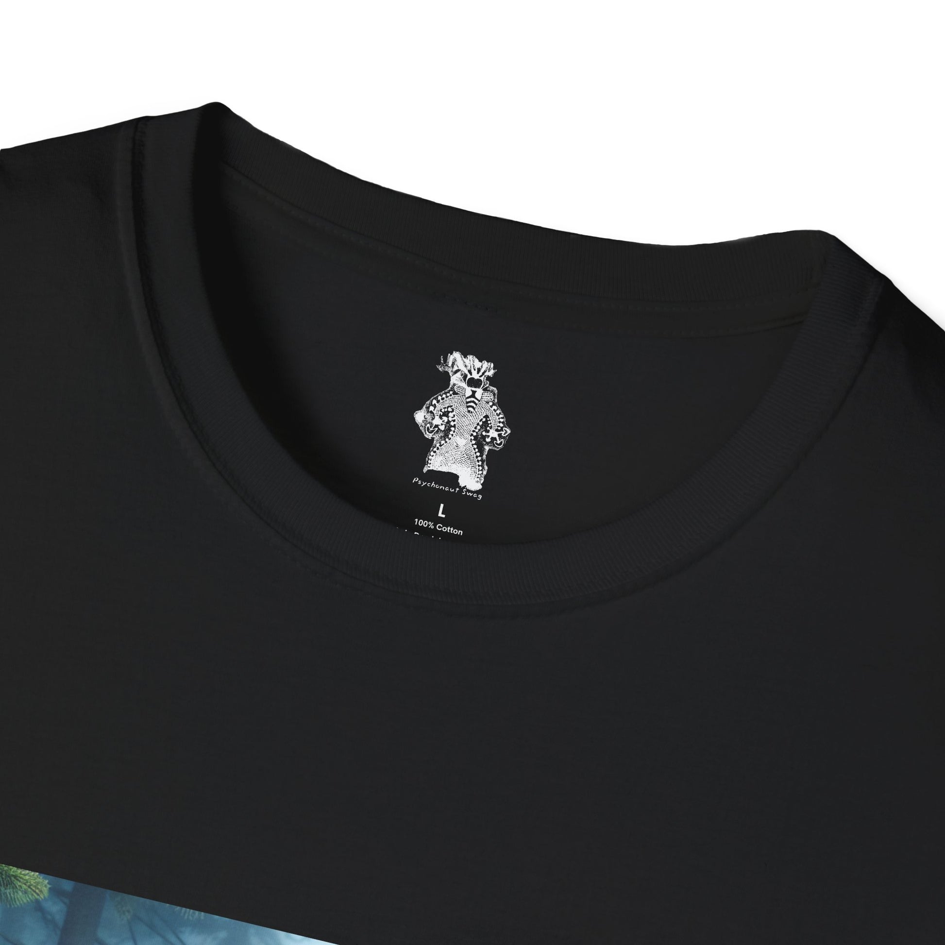 Unisex Tee - Mystical Bigfoot and Alien Encounter in the Woods - Psychonaut Swag