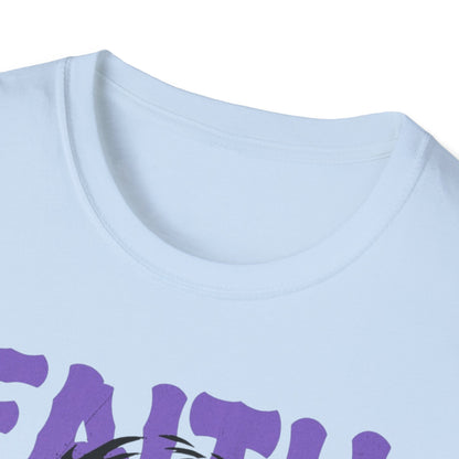 Faith Over Fear T-Shirt — Christian Jesus Graphic Tee (Faith Over Fear purple design)