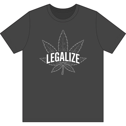 Legalize Cannabis Leaf T-Shirt — Retro Green Marijuana Leaf Tee