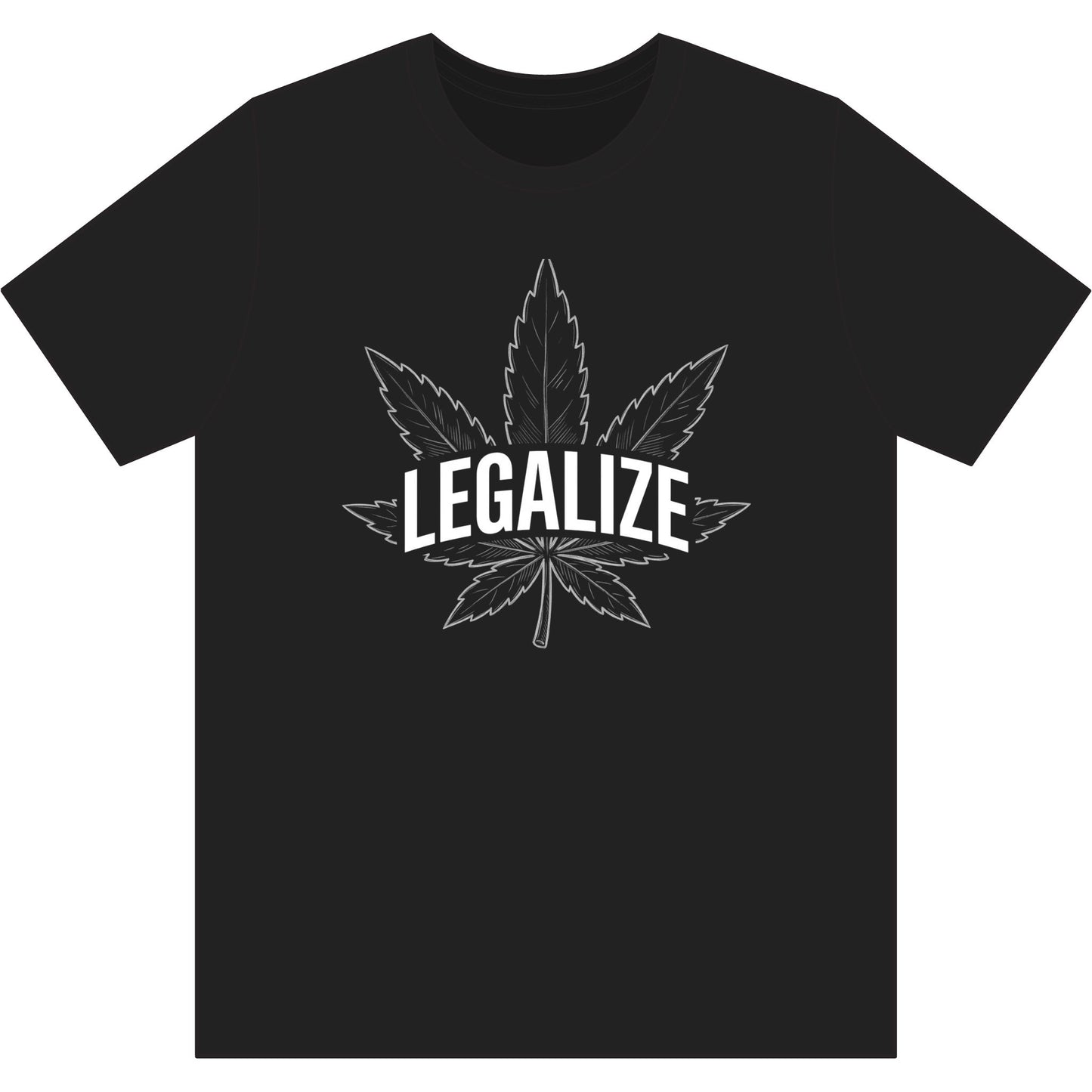 Legalize Cannabis Leaf T-Shirt — Retro Green Marijuana Leaf Tee