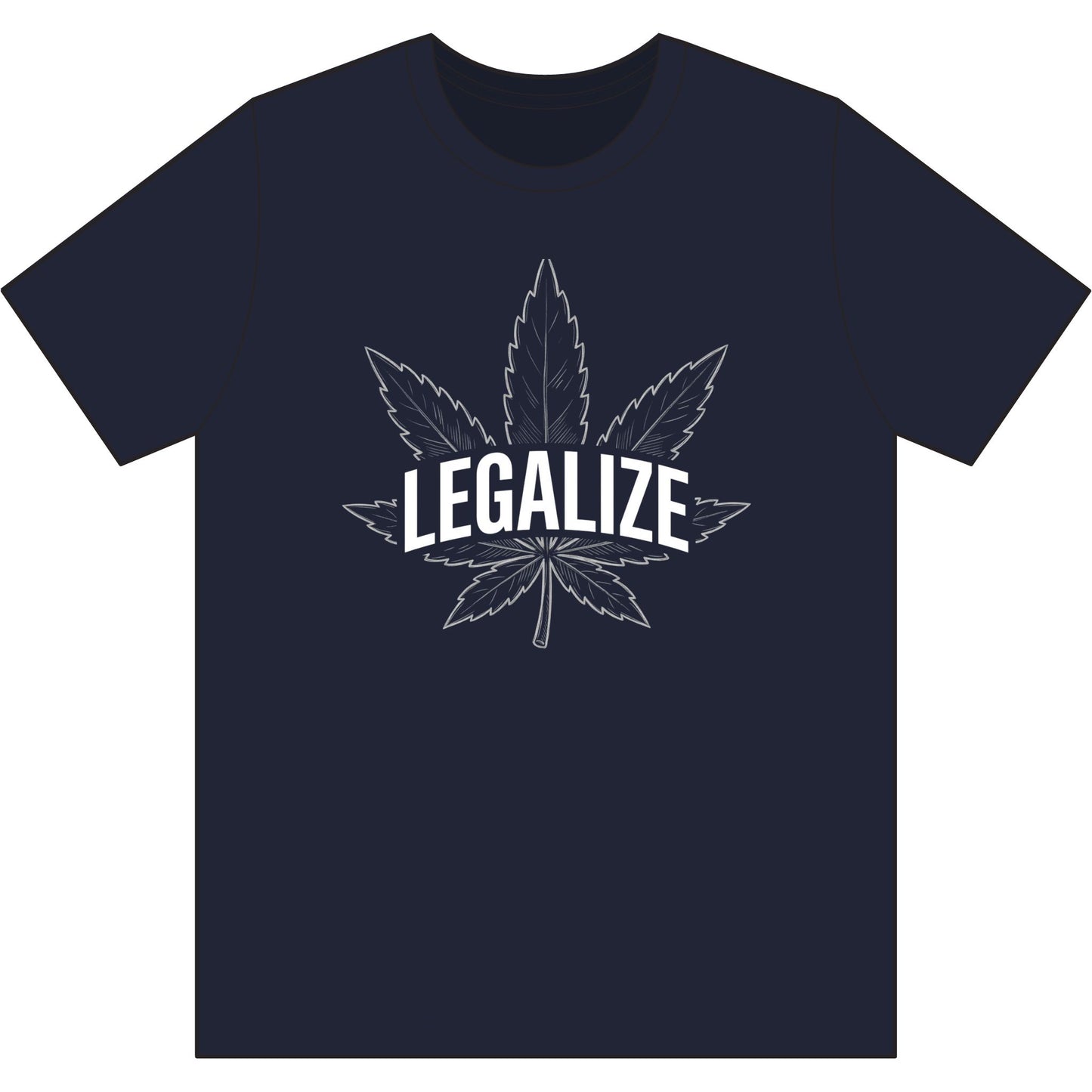 Legalize Cannabis Leaf T-Shirt — Retro Green Marijuana Leaf Tee