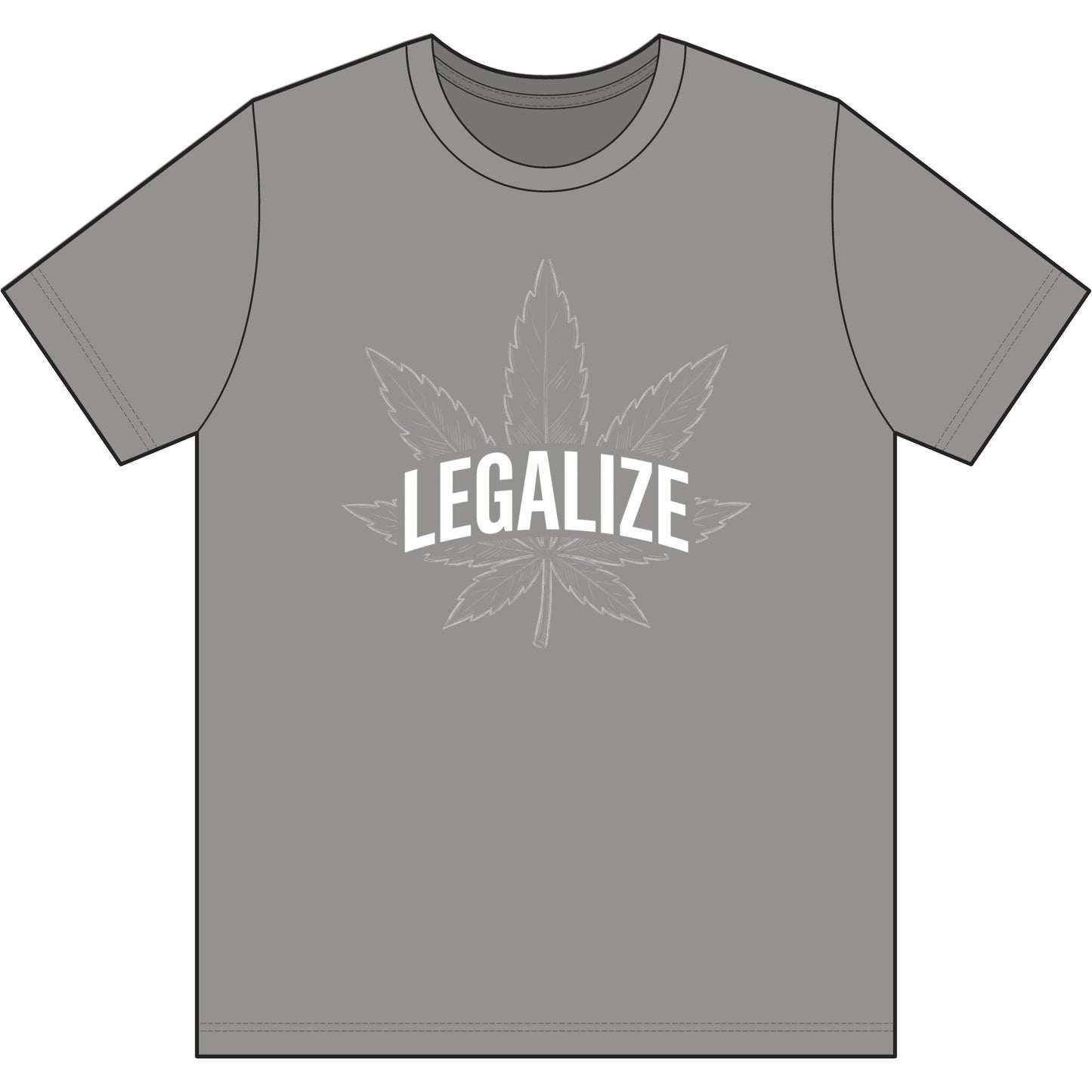 Legalize Cannabis Leaf T-Shirt — Retro Green Marijuana Leaf Tee