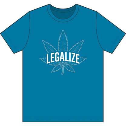Legalize Cannabis Leaf T-Shirt — Retro Green Marijuana Leaf Tee
