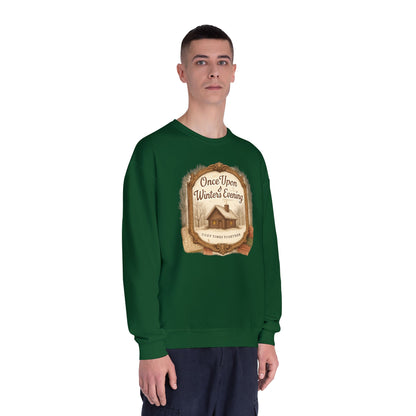 Once Upon a Winter's Cabin, Evening Sweatshirt — Cozy Vintage Holiday Crewneck