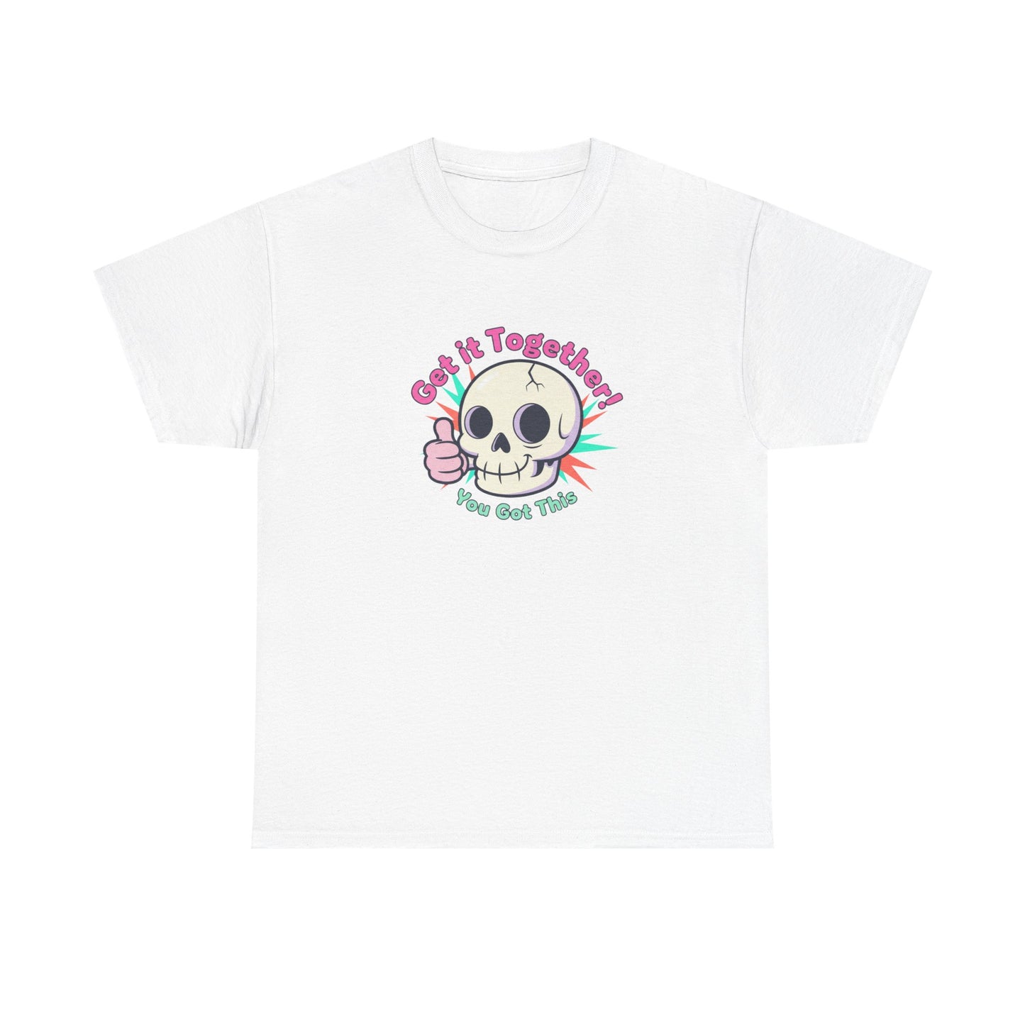 Get It Together Skull Tee — Cute Thumbs Up Motivational Graphic T-Shirt