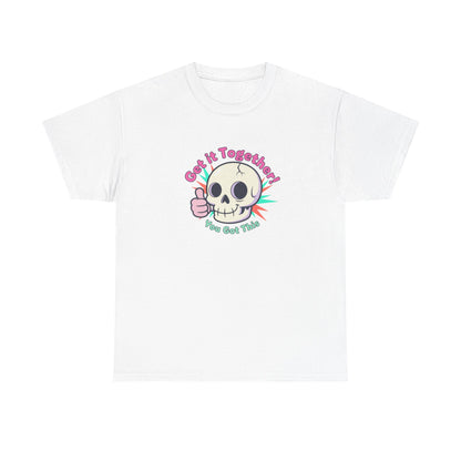 Get It Together Skull Tee — Cute Thumbs Up Motivational Graphic T-Shirt