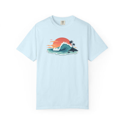 Sunset Surf Graphic T-Shirt — Tropical Wave Island Tee