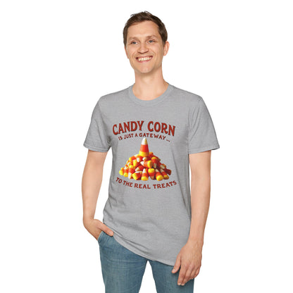 Candy Corn Is Just a Gateway T-Shirt — Funny Halloween Candy Tee