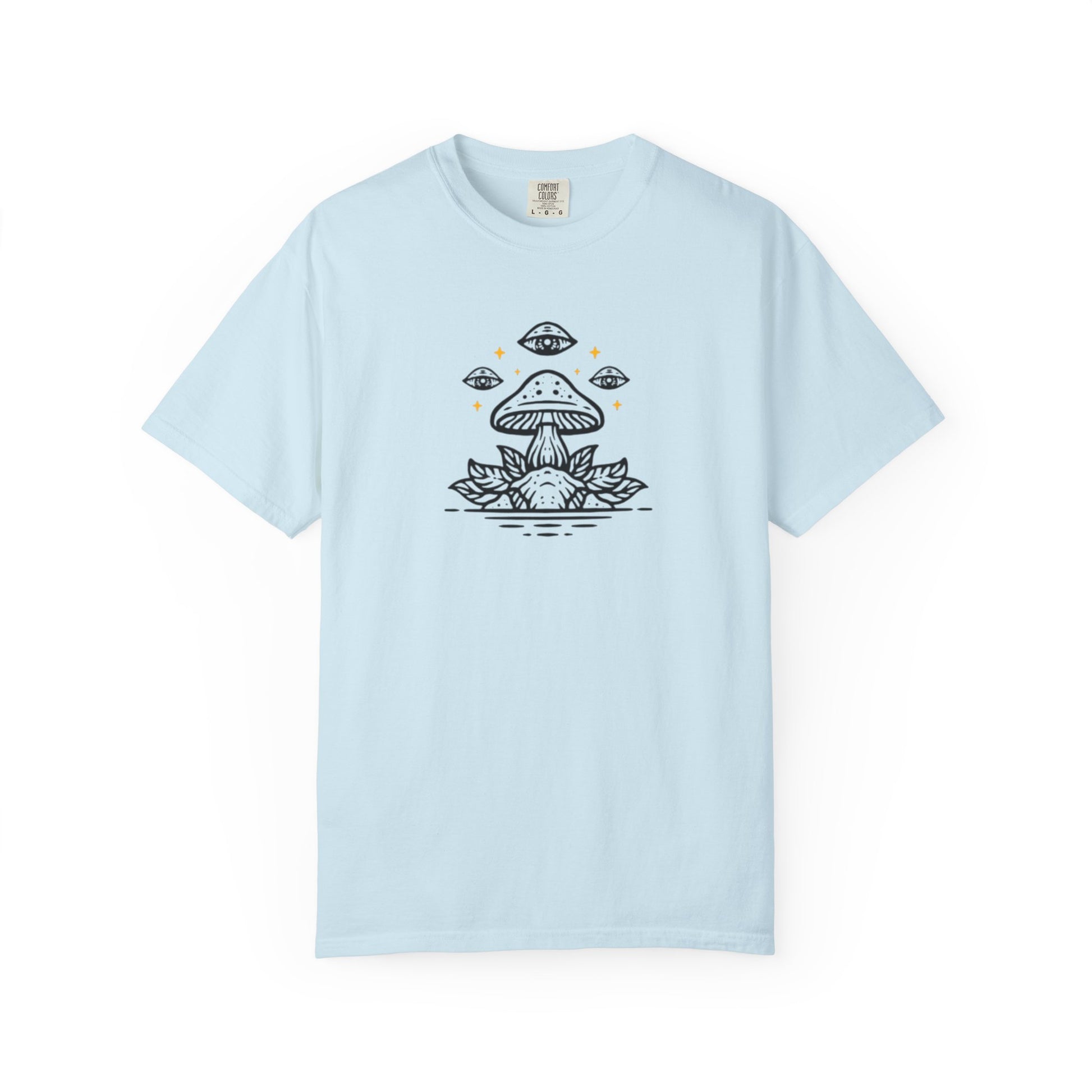 Mushroom Gift from Visitors, Unisex Garment-Dyed T-shirt - Psychonaut Swag
