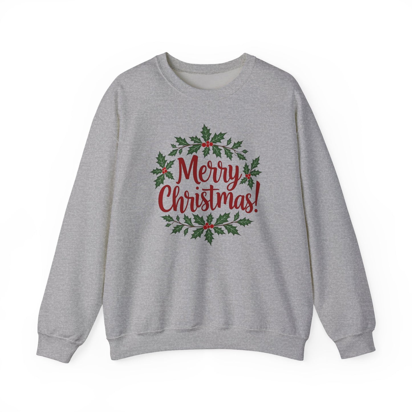 MERRY CHRISTMAS wreath, Crewneck Sweatshirt
