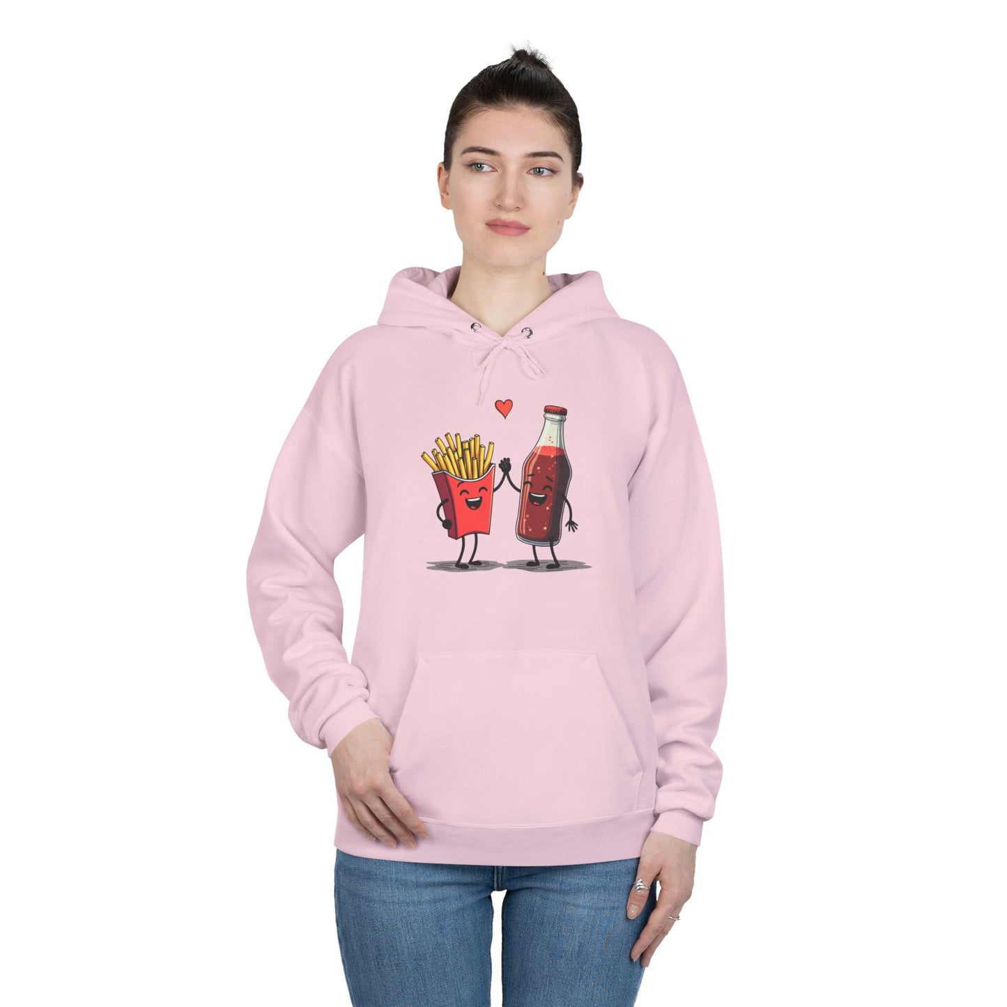 Fries and Soda Love, Unisex EcoSmart® Pullover Hoodie Sweatshirt
