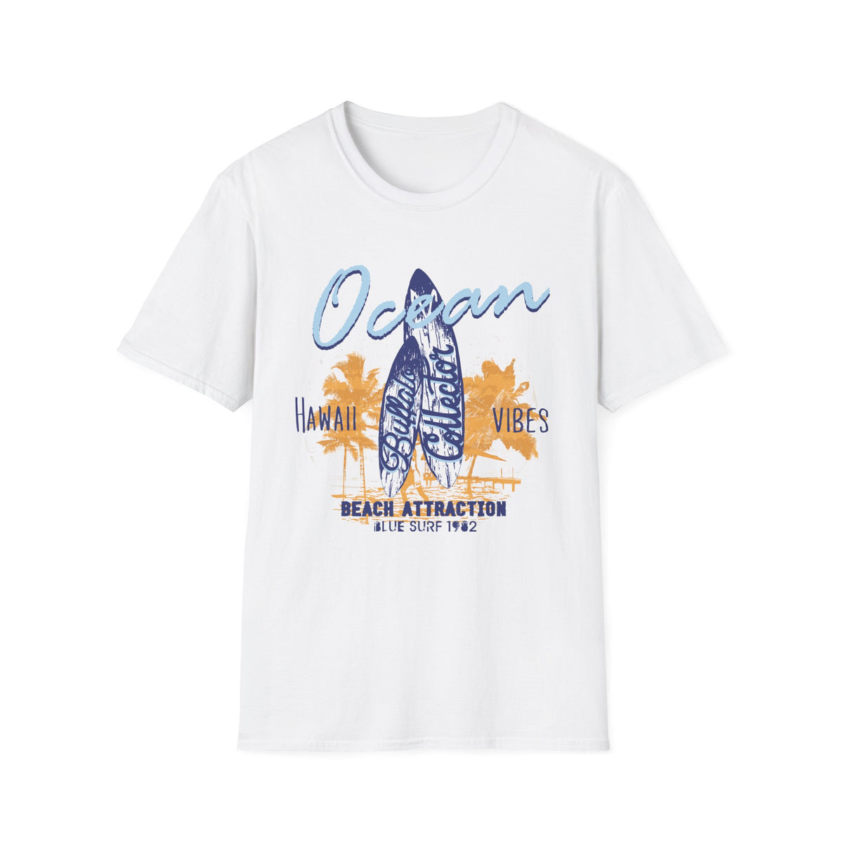 Ocean Surfboard Tee — Hawaii Vibes Beach Attraction T-Shirt
