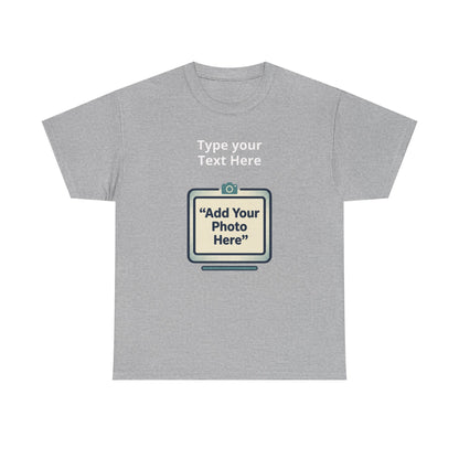 Customize Your Own (Adult) Heavy Cotton Tee — Personalized Image or Text T-Shirt