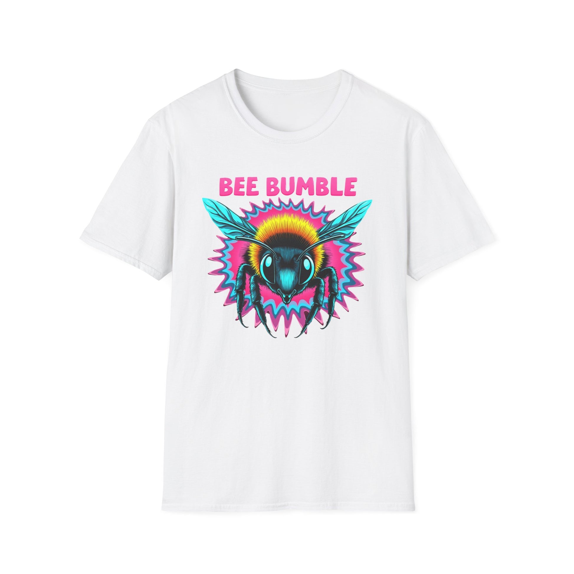 Bee Bumble T-Shirt, Retro Graphic Tee, Softstyle Unisex Shirt, Summer Fashion, Gift for Beekeepers, Eco-Friendly Tee - Psychonaut Swag