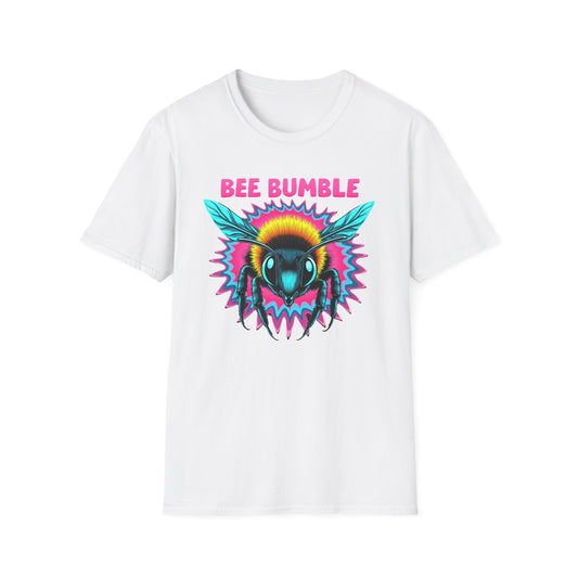 Bee Bumble T-Shirt, Retro Graphic Tee, Softstyle Unisex Shirt, Summer Fashion, Gift for Beekeepers, Eco-Friendly Tee - Psychonaut Swag