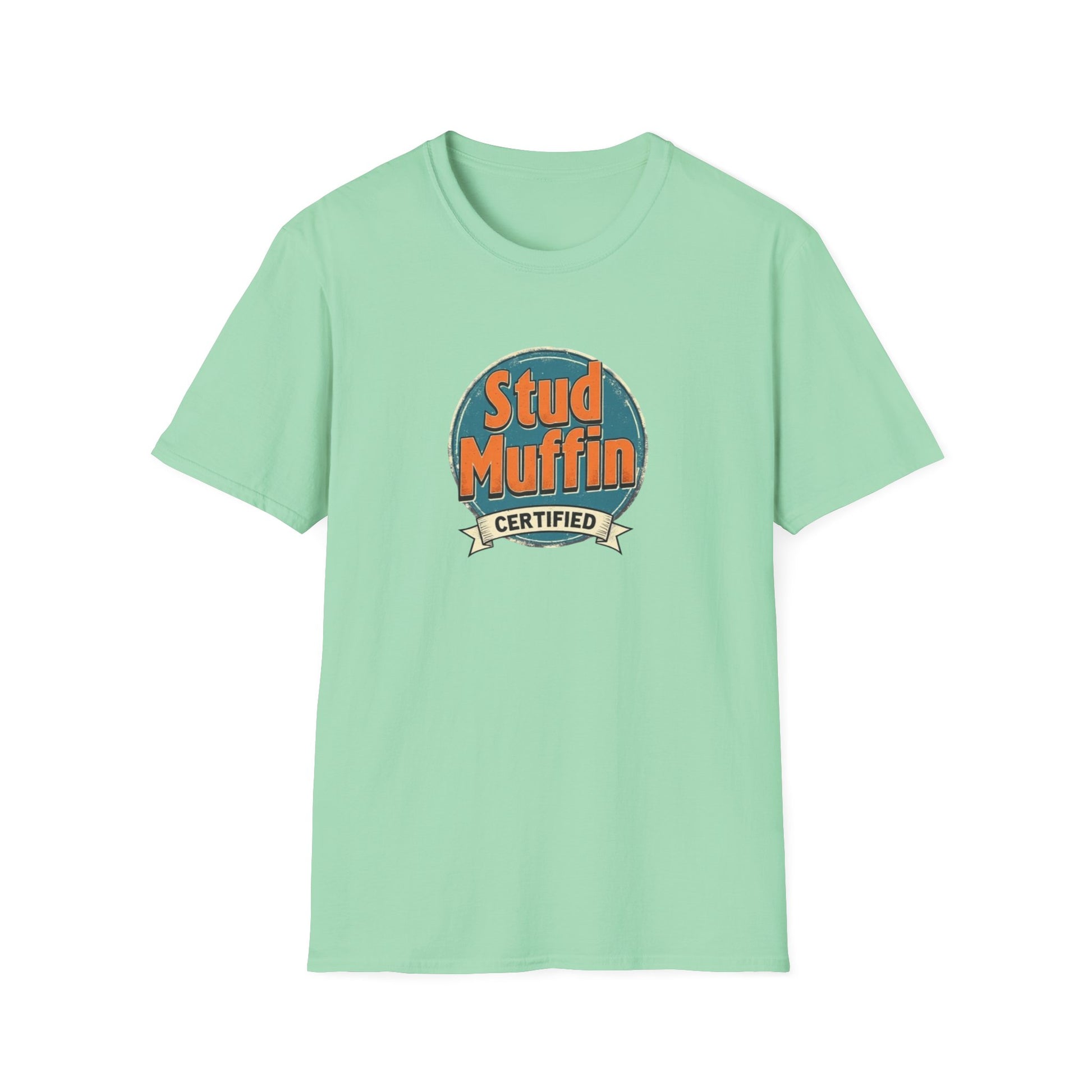 Stud Muffin Unisex Softstyle T-Shirt | Funny Gift for Dads, Birthdays, Father's Day, Casual Wear, Graphic Tee - Psychonaut Swag