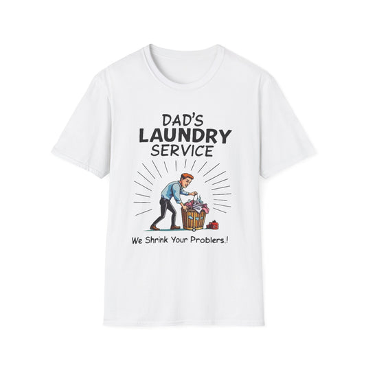 Dad's Laundry Service T-Shirt, Funny Gift for Dads, Unisex Humor Tee, Laundry Day Shirt, Father's Day Gift, Everyday Wear - Psychonaut Swag