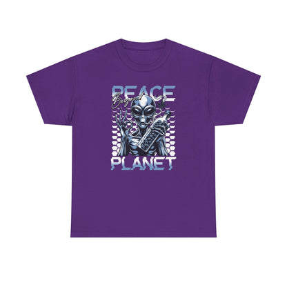 Peace Planet Alien T‑Shirt — Retro Sci‑Fi Graphic Tee