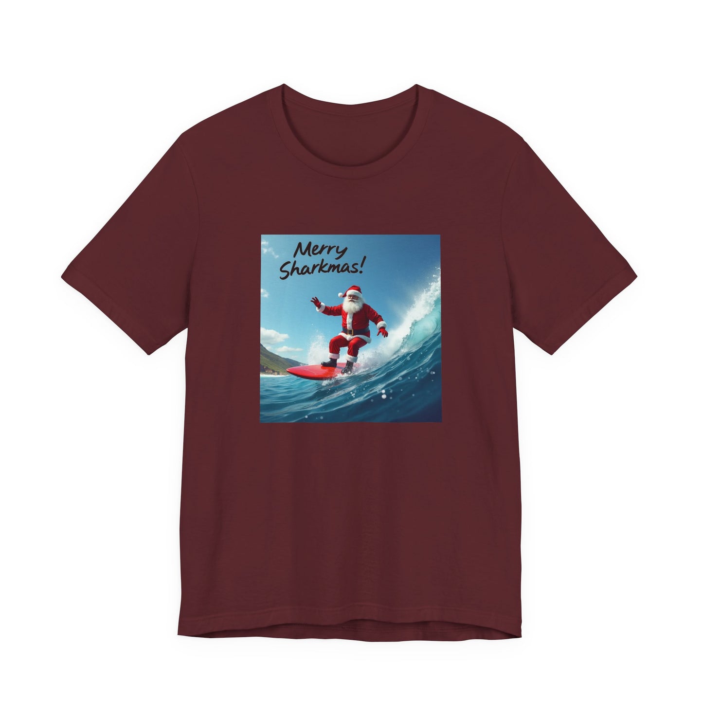 Merry Sharkmas Surfing Santa T-Shirt