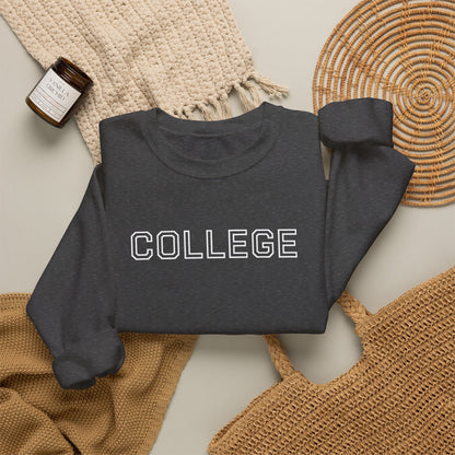 College Crewneck Sweatshirt — Classic Collegiate Pullover