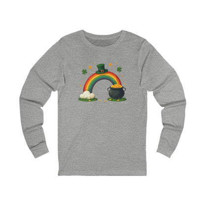 St. Patrick's Day Rainbow & Pot of Gold Long Sleeve Tee