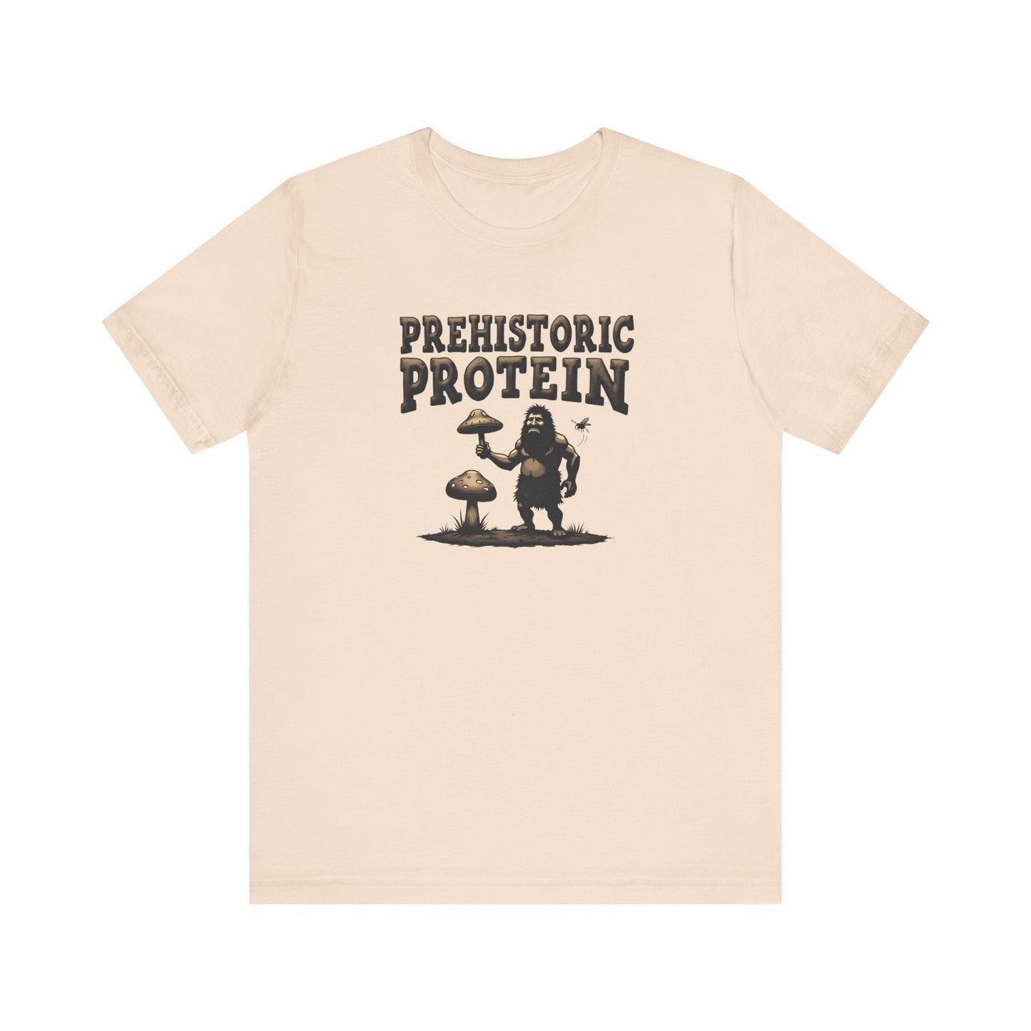 Prehistoric Protein Mushroom Tee - Retro Graphic T-Shirt for Nature Lovers, Gifts for Him/Her, Casual Everyday Wear, Perfect for Camping, Gifts [...] - Psychonaut Swag