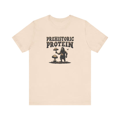 Prehistoric Protein Mushroom Tee - Retro Graphic T-Shirt for Nature Lovers, Gifts for Him/Her, Casual Everyday Wear, Perfect for Camping, Gifts [...] - Psychonaut Swag