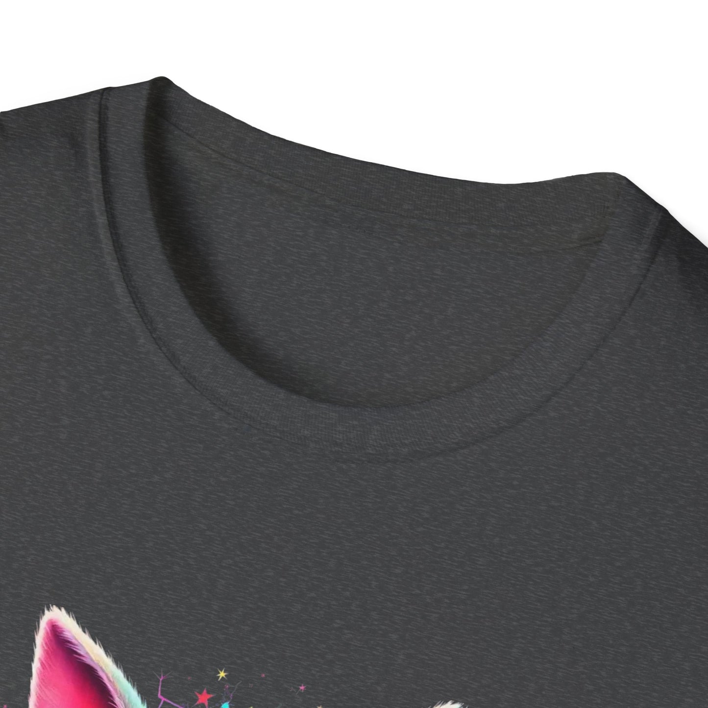 Easter Bunny Sunglasses T-Shirt — Colorful Neon Bunny with Easter Eggs