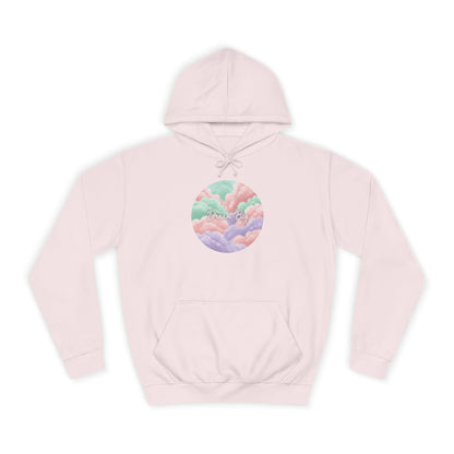 Pastel Cloud Circle Hoodie — Dreamy Vaporwave Pullover for Teens & Students