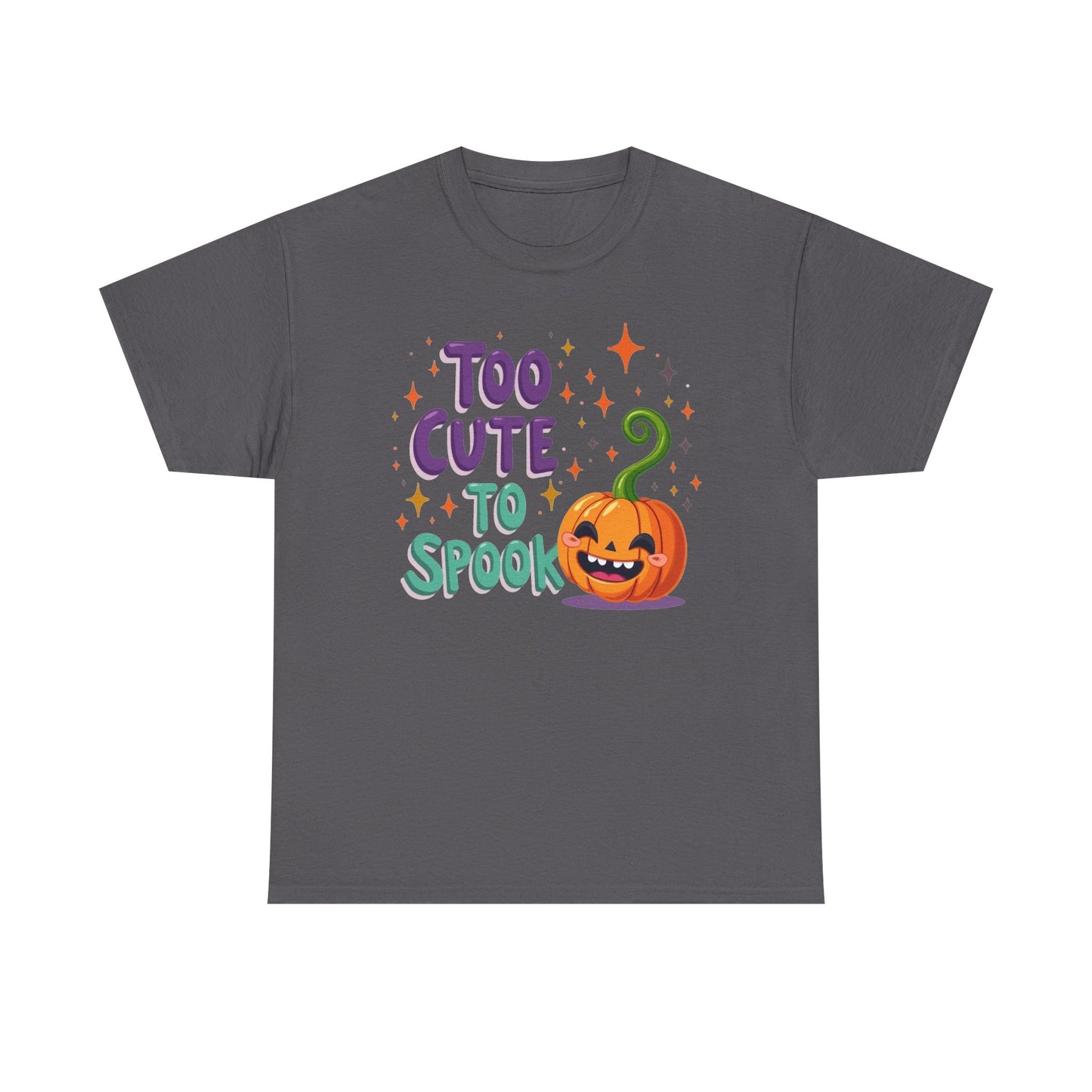 Too Cute to Spook Pumpkin T-Shirt — Cute Halloween Graphic Tee