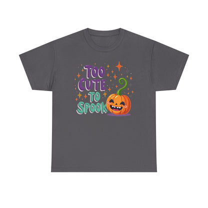 Too Cute to Spook Pumpkin T-Shirt — Cute Halloween Graphic Tee