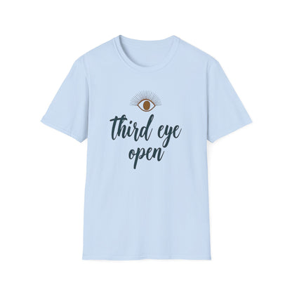 Third Eye insight, Open Unisex Softstyle T-Shirt, Spiritual Gift, Graphic Tee, Meditation Apparel, Casual Wear, Yoga Clothing, Unique T-Shirt - Psychonaut Swag